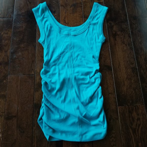 Victoria's Secret Blue Ruched Long Tank Top - Picture 1 of 6